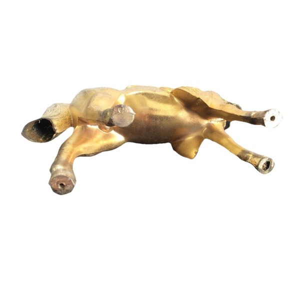 Vintage Brass Horse Statue Decorative Western Ornate Saddle Tack Equestrian - Picture 4 of 7